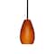 Besa Lighting Pera 9 Stem Pendant, Amber Matte, Bronze Finish, 1x9W LED 1TT-412680-LED-BR - alternate 1